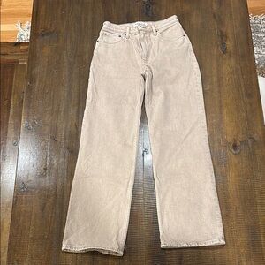 Abercrombie Women's high rise 90s relaxed tan jeans - size 27 - worn once
